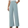 thumbnail image 1 of REALiKUN Wide Leg Dressy Pants High Waisted Work Business Casual Slack Summer Flowy Palazzo Trousers with Pockets, 1 of 8