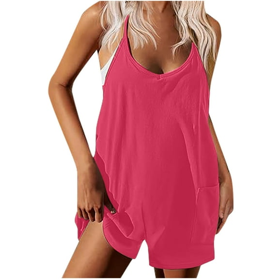 REALiKUN Women Athletic Dress Summer Tennis Workout Active Sports Mini Romper Dress Built in Shorts Travel Vacation Clothes