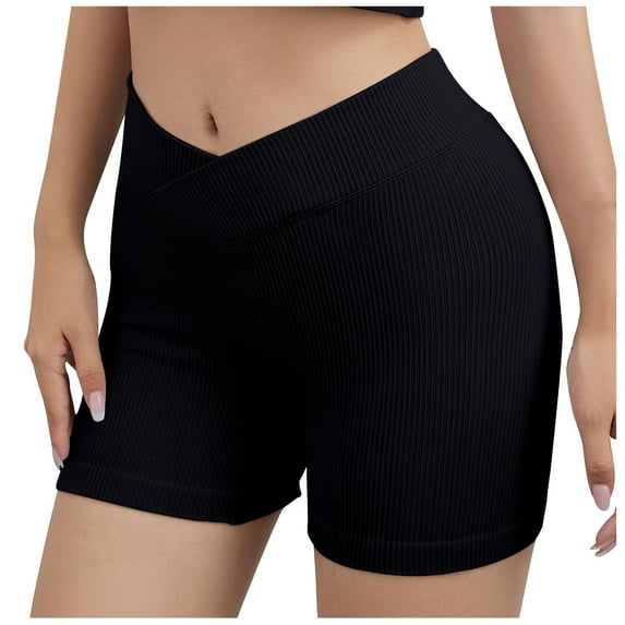 REALiKUN Women Butt Lifting Yoga Shorts Workout High Waist Tights Active Scrunch Ruched Short Pants