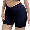 thumbnail image 1 of REALiKUN Women Butt Lifting Yoga Shorts Workout High Waist Tights Active Scrunch Ruched Short Pants, 1 of 7