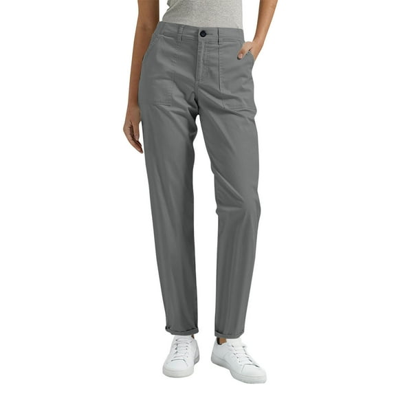 REALiKUN Women Capri Pants Summer Casual Hiking Pants Elastic Waist Rolled Hem Dressy Capris Pull On Cotton Pant