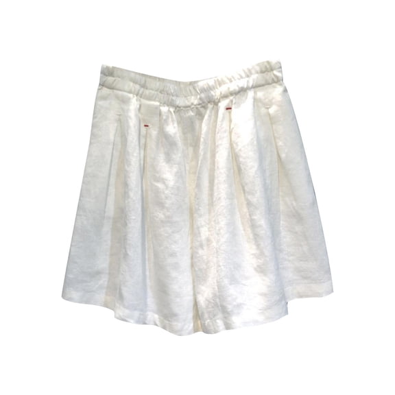 REALiKUN Women Casual Shorts Plain Solid Color Elastic Waist Drawstring Pockets Lightweight Summer Beach Short Lounge Pants White 5XL