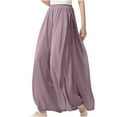 thumbnail image 1 of REALiKUN Women Full/Ankle Length Elastic Pleated Retro Maxi Chiffon Long Skirt, 1 of 5