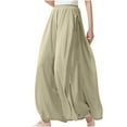 thumbnail image 1 of REALiKUN Women Full/Ankle Length Elastic Pleated Retro Maxi Chiffon Long Skirt, 1 of 5