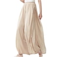 thumbnail image 1 of REALiKUN Women Full/Ankle Length Elastic Pleated Retro Maxi Chiffon Long Skirt, 1 of 6