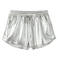 thumbnail image 1 of REALiKUN Women Metallic Shorts Sparkly Dance Outfits Elastic Drawstring Shiny Hot Short Pants, 1 of 6