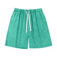 thumbnail image 1 of REALiKUN Women Shorts Athletic Acid Washed Cotton Gym Short Elastic Waist Drawstring Workout Jogger Pants with Pockets, 1 of 5