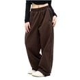 thumbnail image 1 of REALiKUN Women Straight Leg Baggy Sweatpants Y2k Cool Parachute Pants Joggers Drawstring Track Pants, 1 of 8