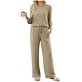 thumbnail image 1 of REALiKUN Women's 2 Piece Lounge Sets - Matching Cozy Knit Pajamas, Oversized Loungewear Fall Winter Clothes for Relaxation & Sleep, 1 of 7