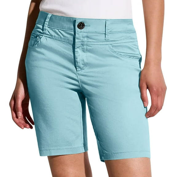 REALiKUN Women's 6" Hiking Cargo Shorts Quick Dry with Pockets Work Golf Short Lightweight Summer Outdoor Active Pants