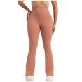 thumbnail image 1 of REALiKUN Women's Athletic Pants Butt Workout Yoga Stretch Pants High Waist Jogger Flare Sweatpants, 1 of 7