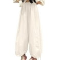 thumbnail image 1 of REALiKUN Women's Baggy Harem Pants Summer Casual Elastic High Waist Wide Leg Pant Beach Travel Vacation Clothes, 1 of 5