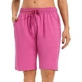 thumbnail image 1 of REALiKUN Women's Bermuda Shorts Jersey Shorts with Pockets Yoga Walking Athletic Knee Length Shorts, 1 of 8