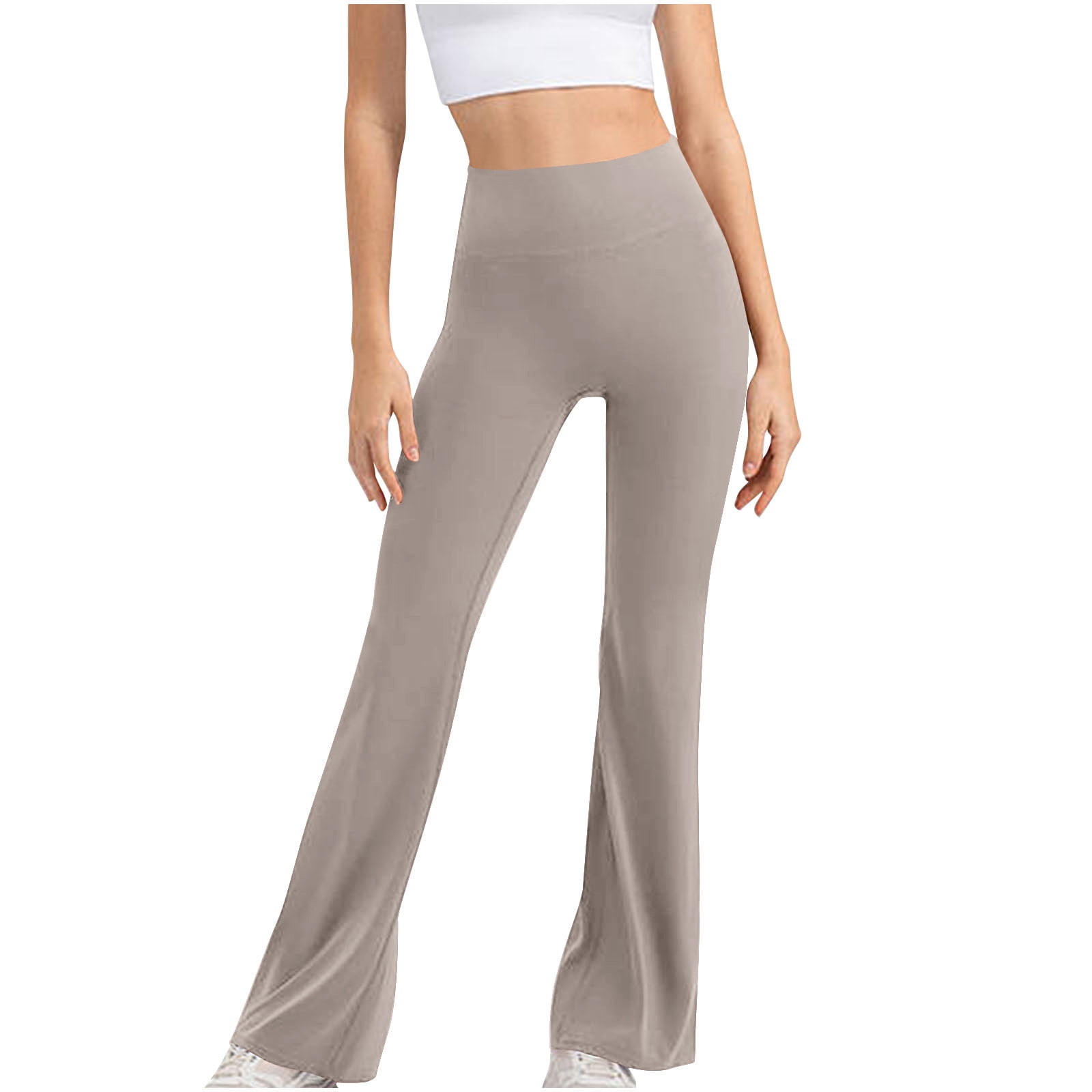 Wide Leg Pants Women G4Free Women's Flare Yoga Pants | Cross Waist Bootcut Leggings With Tummy Control & Pockets Cross Waist Pants