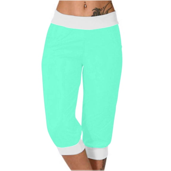 REALiKUN Women's Capri Sweatpants Yoga Running Gym Lounge Pants Sports Loose Comfy Athletic Cropped Joggers with Pocket