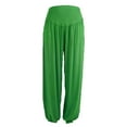 thumbnail image 1 of REALiKUN Women's Casual Cotton Linen Baggy Pants with Elastic Waist Relax Fit Lantern Trouser Green M, 1 of 4
