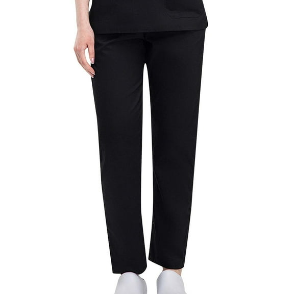 REALiKUN Women's Casual Pants Spring Fall Comfy Lightweight Loose Fit Drawstring High Waisted Long Straight Pencil Trousers