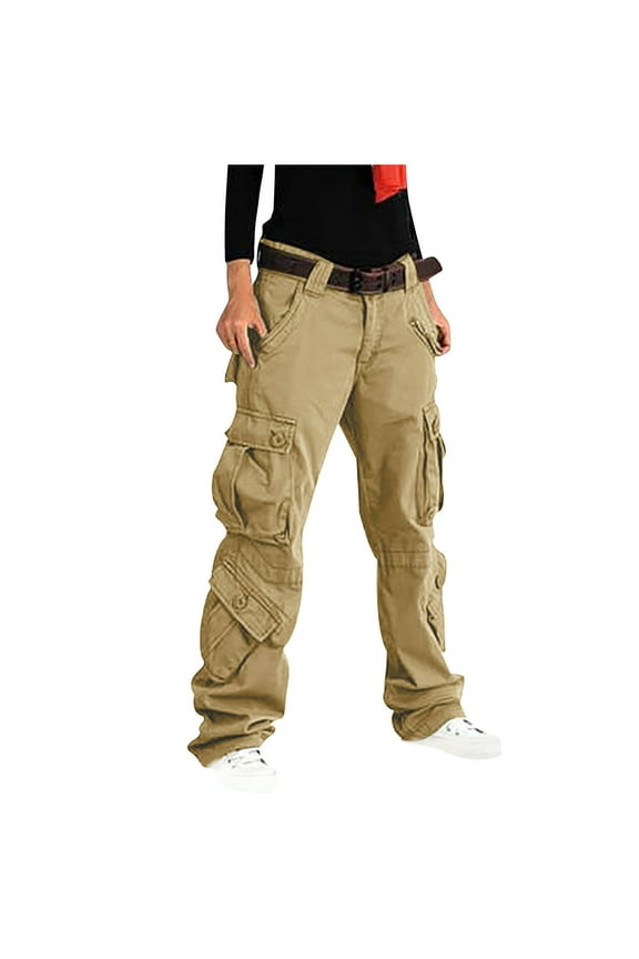 Women's Casual Work Cargo Pants with Multi Pockets Hiking Tactical Military Long Trousers