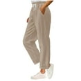 thumbnail image 1 of REALiKUN Women's Corduroy Pants - Baggy High Waisted Straight Leg Trousers, Fall Fashion Warm Drawstring Fuzzy Casual Pants for Seasonal Outfits, 1 of 7