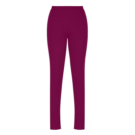 REALiKUN Women's Cotton Solid Basic High Waist Elastic Jersey Full Length Leggings