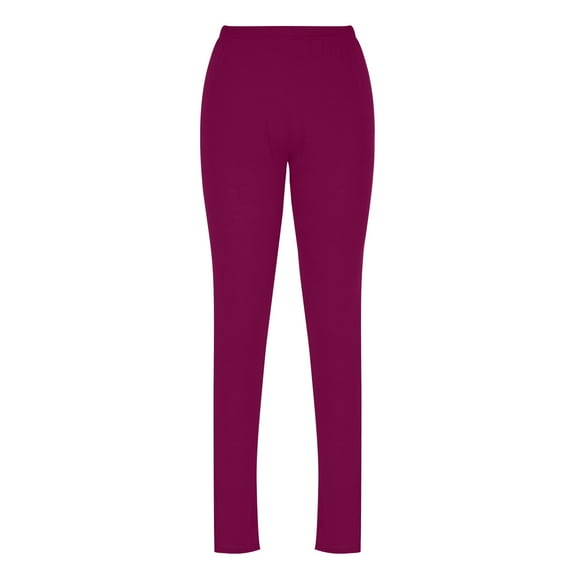 REALiKUN Women's Cotton Solid Basic High Waist Elastic Jersey Full Length Leggings
