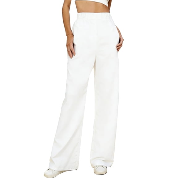 REALiKUN Women's Fleece Joggers, High Waist Straight Leg Sweatpants with Pockets - Warm Athletic & Lounge Pants