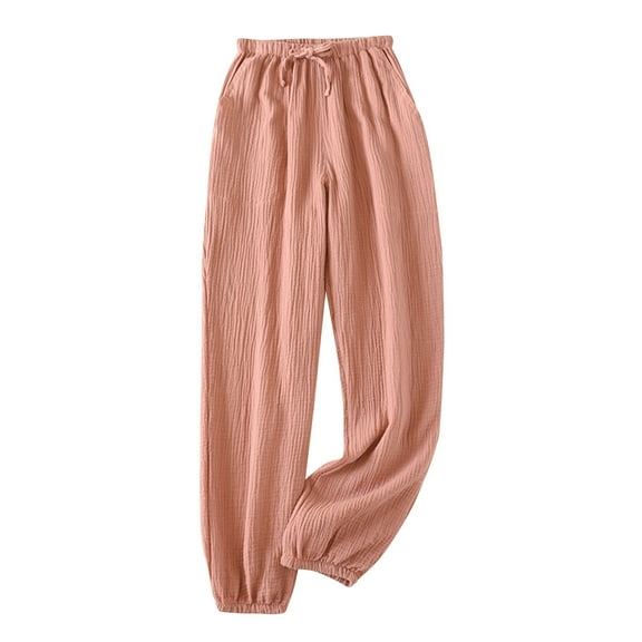 REALiKUN Women’s High Waist Elastic Long Pants Comfortable Trousers for Casual Daily Wear