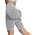 thumbnail image 1 of REALiKUN Women's High Waist Scrunch Butt Lifting Biker Shorts, Ribbed Compression Athletic Long Shorts for Gym, Yoga & Running, 1 of 8