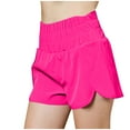 thumbnail image 1 of REALiKUN Women's Lightweight Elastic High Waist Summer Shorts w Inner Brief Windbreaker Dolphin Running Shorts, 1 of 6