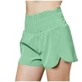 thumbnail image 1 of REALiKUN Women's Lightweight Elastic High Waist Summer Shorts w Inner Brief Windbreaker Dolphin Running Shorts, 1 of 6
