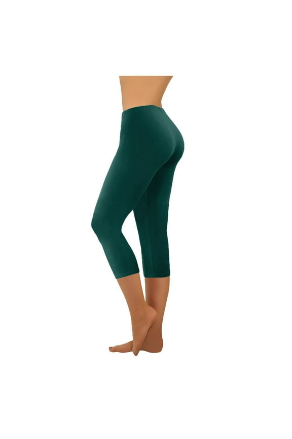 Women's Low-Rise Yoga Capris Scrunch Butt-Lifting Leggings Workout Running Gym Lounge Slim Pants