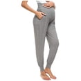 thumbnail image 1 of REALiKUN Women's Maternity Pants Over Belly Lounge Pajamas Clothes Pregnancy Joggers with Pockets, 1 of 6