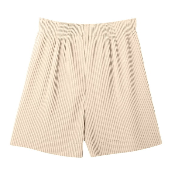 REALiKUN Women's Plus Size Cotton Bermuda Shorts, High Waist Striped Sleep & Lounge Boxer Shorts - Soft PJ Bottoms