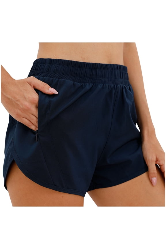 Women's Running Shorts High Waisted Quick Dry Athletic Shorts Sports Workout Gym Track Drawstring Shorts with Pockets
