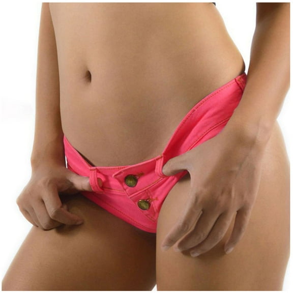 REALiKUN Women's Sexy Low Waisted Stretch Summer Mini Denim Shorts Hot Pants Clubwear