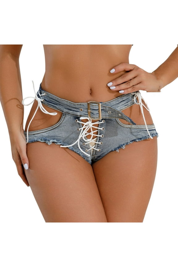 Women's Sexy Summer Cut Off Denim Shorts Casual Stretchy Mini Jeans Booty Shorts Clubwear