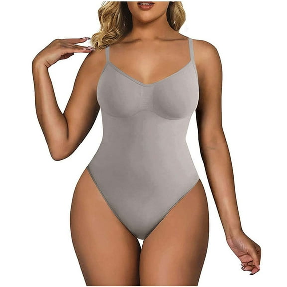 REALiKUN Women's Shapewear Bodysuit Body Shaper Seamless Sculpting Snatched Waist Body Suit