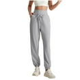 thumbnail image 1 of REALiKUN Women's Sports Pants Running Yoga Drawstring Pants High Waist with Pockets Casual Leg Pants, 1 of 3