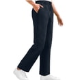 thumbnail image 1 of REALiKUN Women's Straight Leg Pants Lightweight Drawstring Pant Casual Relaxed Fit Breathable Comfy Trousers with Pockets, 1 of 7