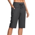 thumbnail image 1 of REALiKUN Women's Swim Capris Pants 15" High Waist Quick Dry UPF 50+ Long Board Shorts with Liner and Pockets, 1 of 8