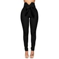 thumbnail image 1 of REALiKUN Women's Wide Leg Lounge Pants with Pockets Lightweight High Waisted Adjustable Tie Knot Loose Trousers Black XL, 1 of 8
