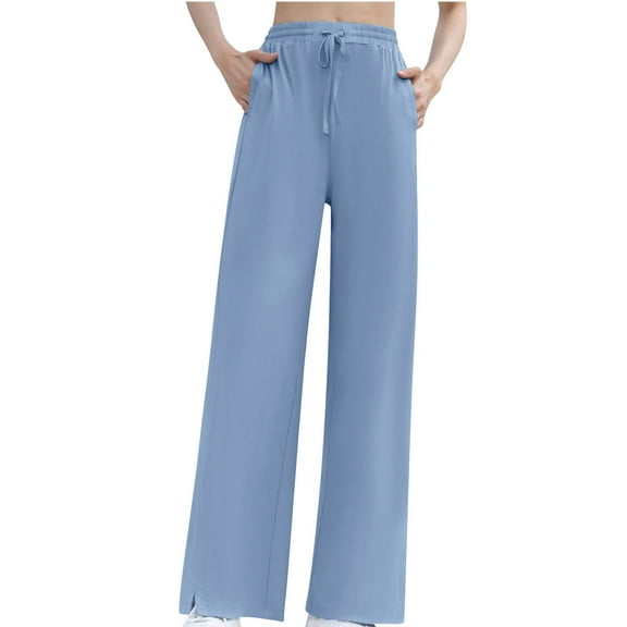 REALiKUN Women's Wide Leg Pants Swim Beach Pants UPF 50+ Lightweight Travel Quick Dry Trousers