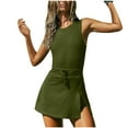 thumbnail image 1 of REALiKUN Women's Workout Tennis Golf Dress Athletic Build-in Shorts Sleeveless Active Dresses Backless Summer Dresses, 1 of 7