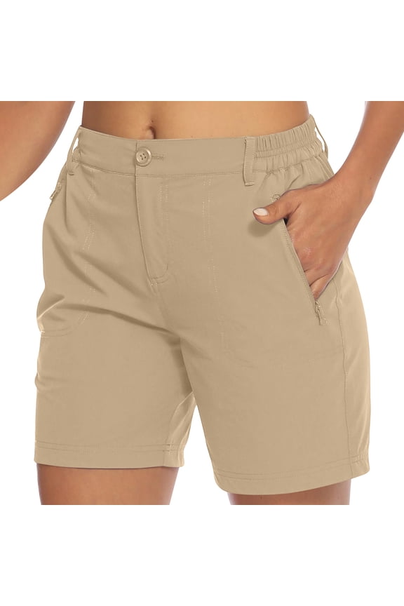 Womens 6" Hiking Cargo Bermuda Shorts Quick Dry Golf Walking Work Summer Lightweight Shorts Pockets