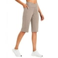 thumbnail image 1 of REALiKUN Womens Bermuda Long Shorts 14" Knee Length Capris High Waisted Athletic Shorts with Pockets Summer Stretch Loose, 1 of 7