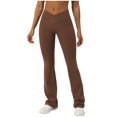 thumbnail image 1 of REALiKUN Womens Butterluxe Crossover Flare Leggings High Waist Yoga Pants with Pockets V Cross Bootcut Casual Lounge, 1 of 7