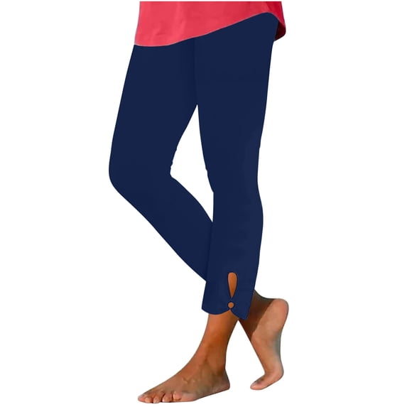 REALiKUN Womens Capris for Summer Dressy Cropped High Waist Yoga Pants Comfy Stretchy Leggings Workout Compression Pants