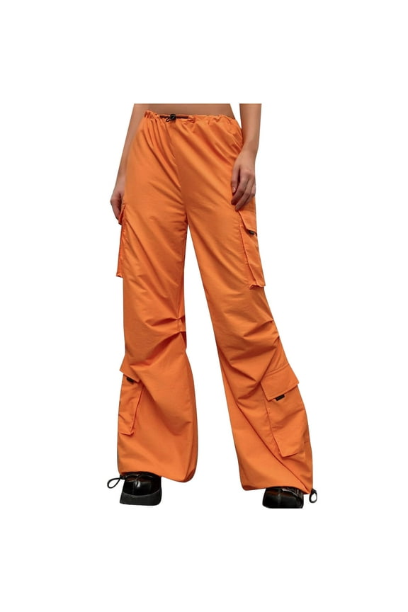 Womens Cargo Yoga Pants High Waisted Baggy Athletic Workout Leggings Relax Fit Pegged Cinch Bottom Joggers Pockets