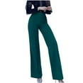 thumbnail image 1 of REALiKUN Womens Dressy Casual Work Pants Bootcut Yoga Pants Pull On Business Trousers Ladies High Waisted Slim Fit Pants, 1 of 5