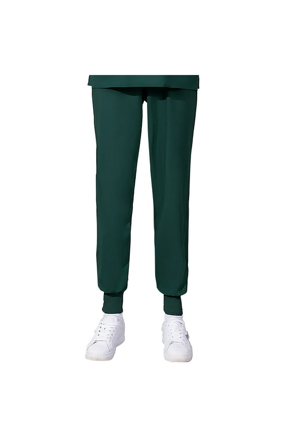 Womens Jogger Scrubs Nurse Uniforms Workwear Cuff Sweatpants Scrub Pants with Pockets